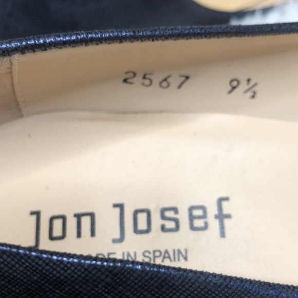 Jon Josef Blue Pumps Heels Textured Pointed Toe 9.5 - Picture 7 of 9